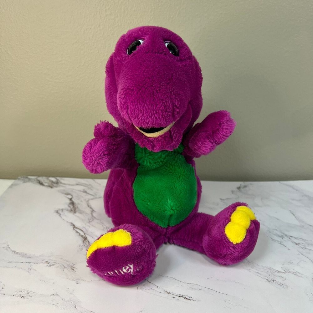 Vintage Barney the Dinosaur Hand Puppet - 12" Plush Toy - Great for Collectors